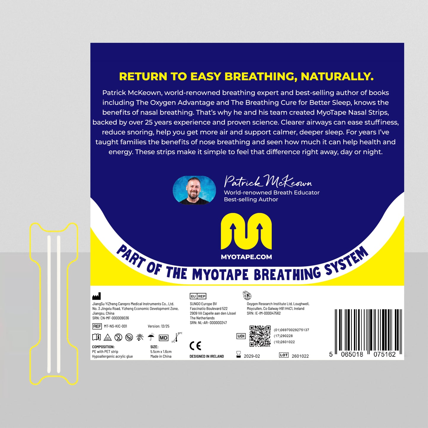 MyoTape® Nasal Strips - Kids (Clear)