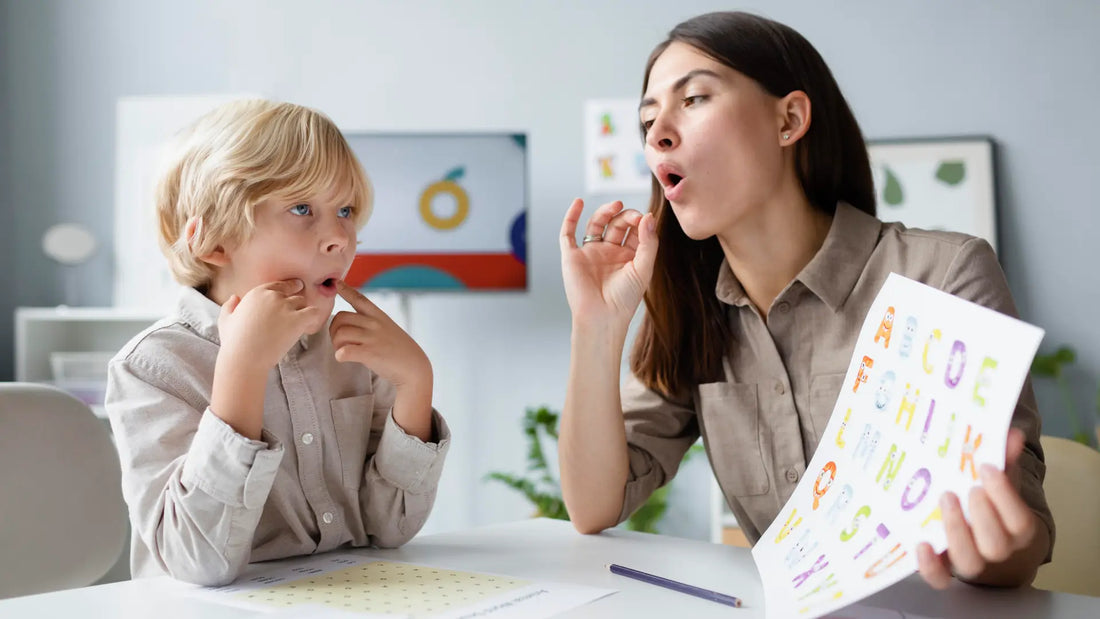 Woman and young boy child vocalizing. How to Enhance Your Speech Through Nasal Resonance
