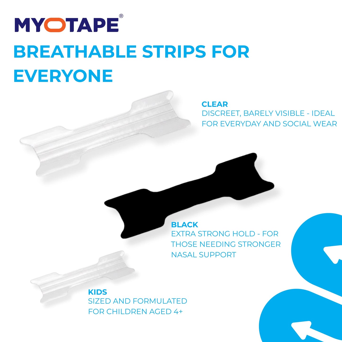 MyoTape® Nasal Strips - Adults (Clear)
