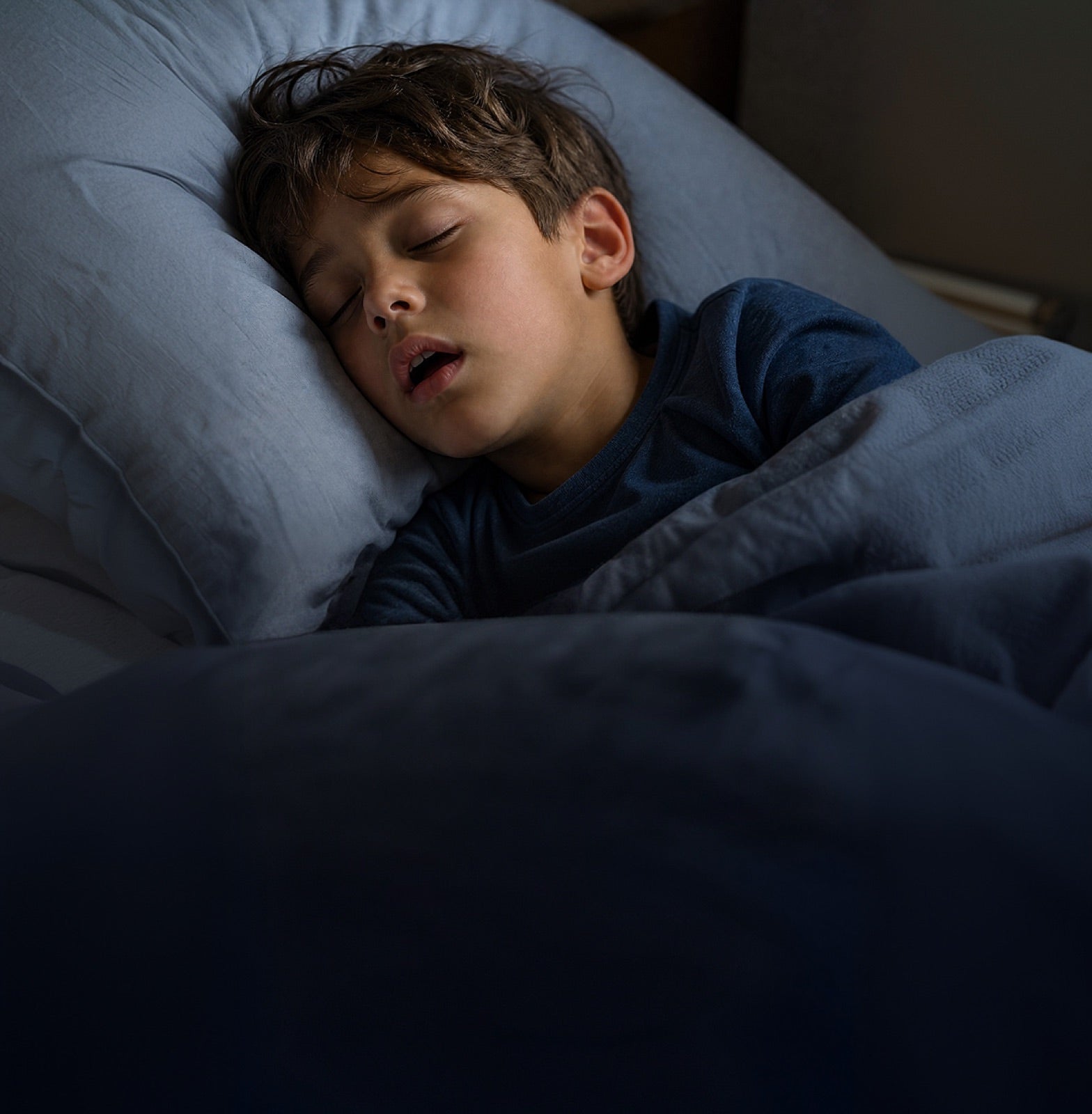 Child sleeping with mouth open — no MyoTape
